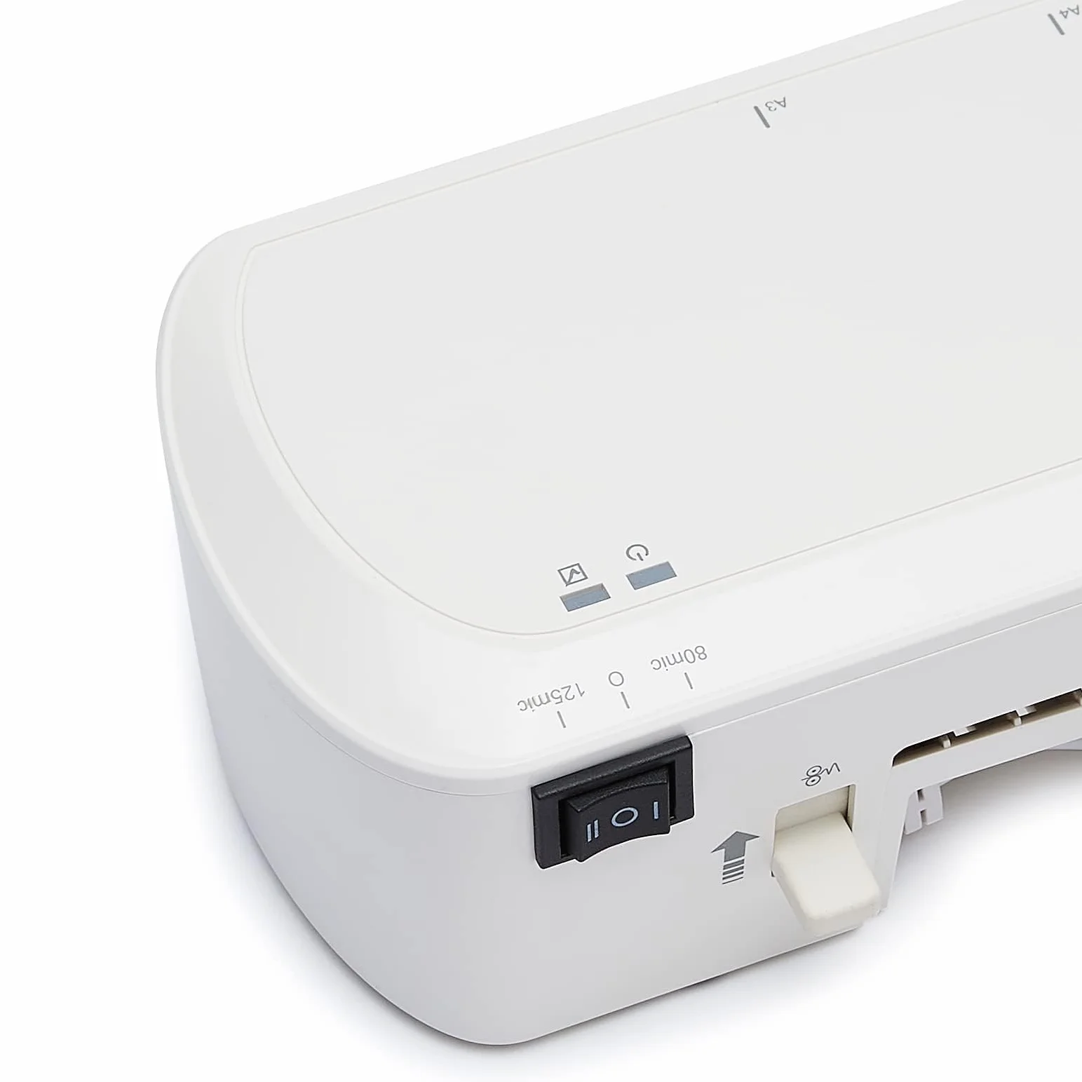 Amazon Basics Laminadora térmica, tamaño A3, incluye 20 láminas para plastificar, Blanco