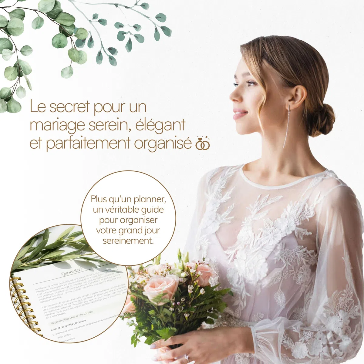 Organizador de boda completo – Cuaderno de boda Planner con lista de verificación, presupuesto, agenda y calendario de cuenta regresiva | Libro de boda y regalo futuro novia