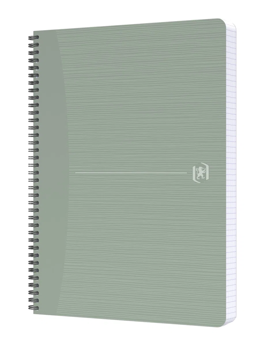 Oxford My Rec'Up - Cuaderno de espiral (A4, cuadriculado, tapas de cartón reciclado, 90 hojas, 6 colores, pack de 5 unidades)