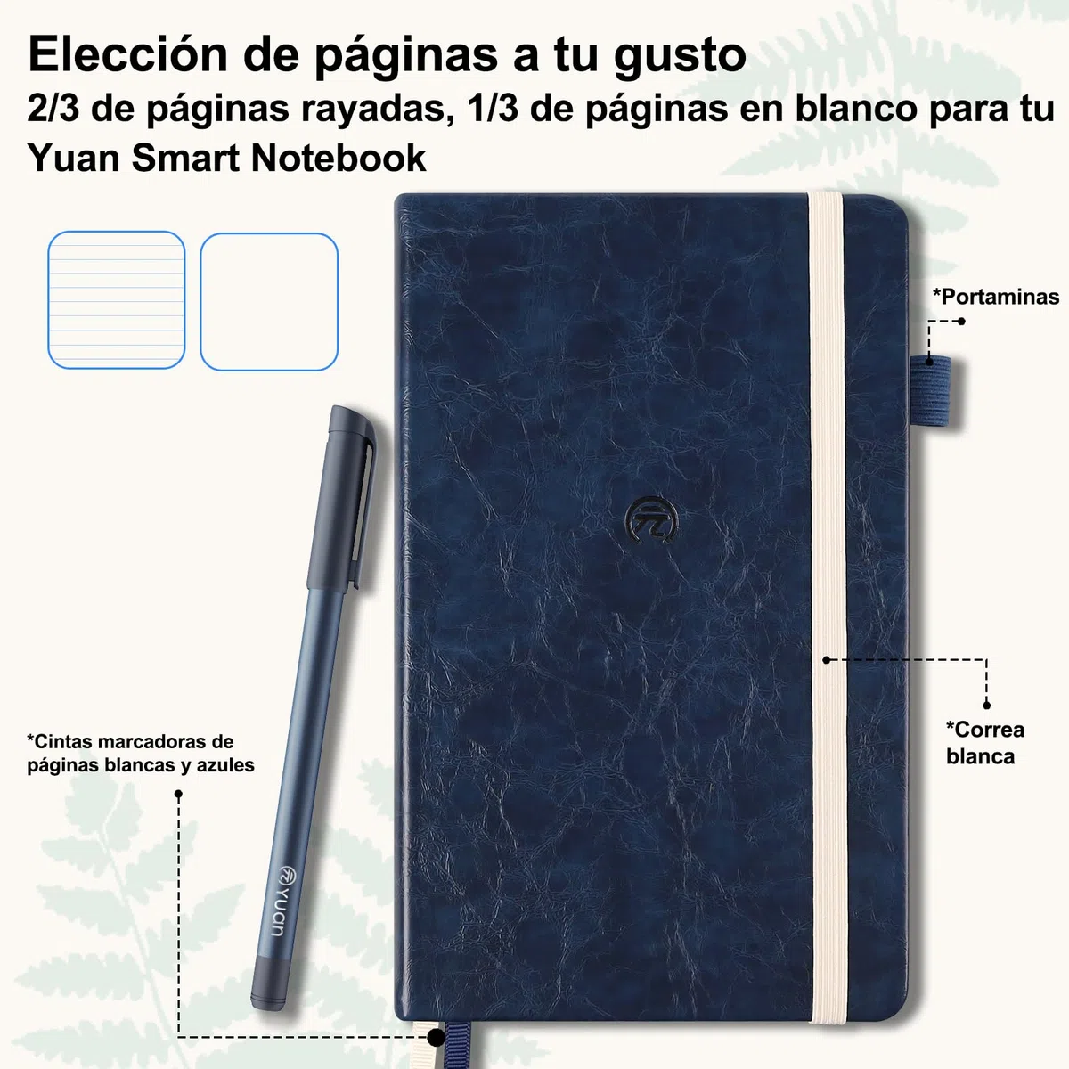 Yuan Libreta Inteligente con Bolígrafo Inteligente Incluido, admite Sync | Smart Writing Set Cuaderno Digital Smart Digital Notepad Escritura Inteligente para Notas y Bocetos, y Partage en Tiempo Real