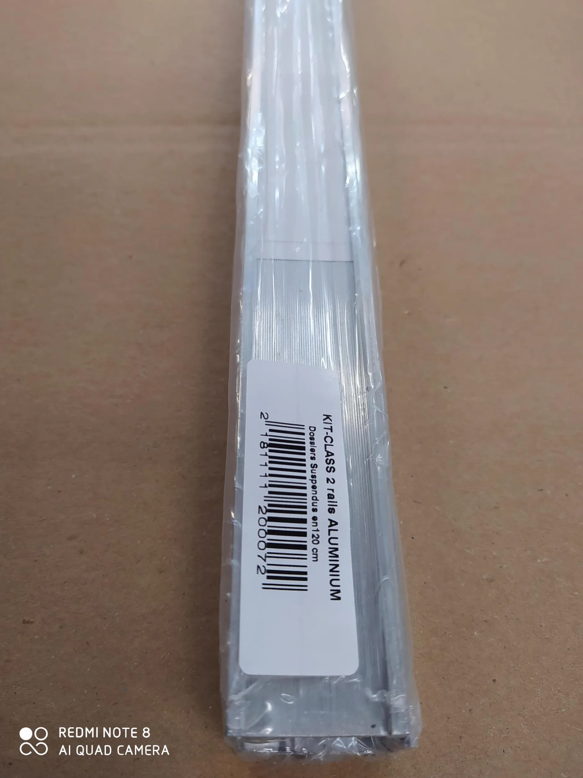 Juego de 2 rieles de 76 cm, soporte para carpetas colgantes (carpetas colgantes no incluidas), de aluminio para atornillar bajo estante de madera