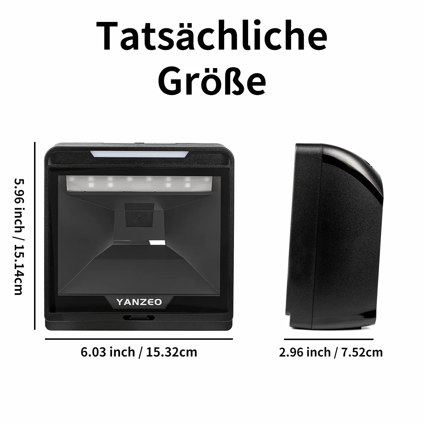 Yanzeo YS868 Lector de código de Barras omnidireccional de Escritorio láser de Cama Plana de Alta Velocidad automático 1D escáner de código de Barras láser