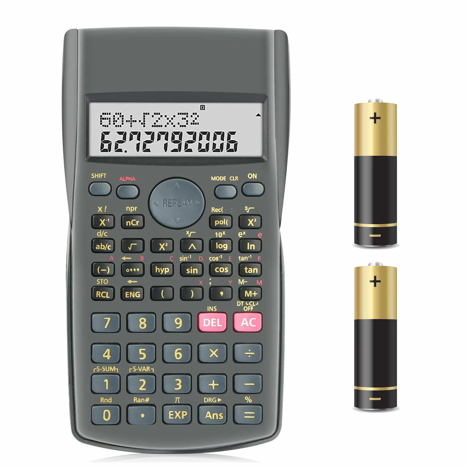 Calculadora científica de 2 líneas de ingeniería, calculadora de función para escuela y negocios (HY-82MS)