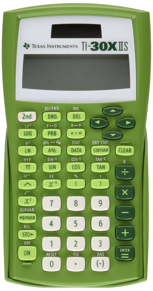 Texas Instruments TI-30X IIS - Calculadora científica (calculadora científica, 11 dígitos, 2 líneas, Solar, Verde)