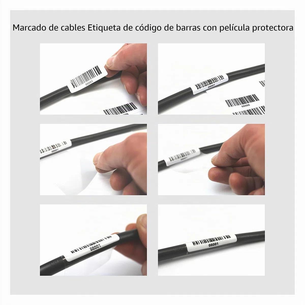 Etiquetas con código de barras 01001-02000, 5 dígitos, 1000 unidades 50 x 17 mm, etiquetas de inventario preimpresos, autoadhesivas, fabricado en Alemania