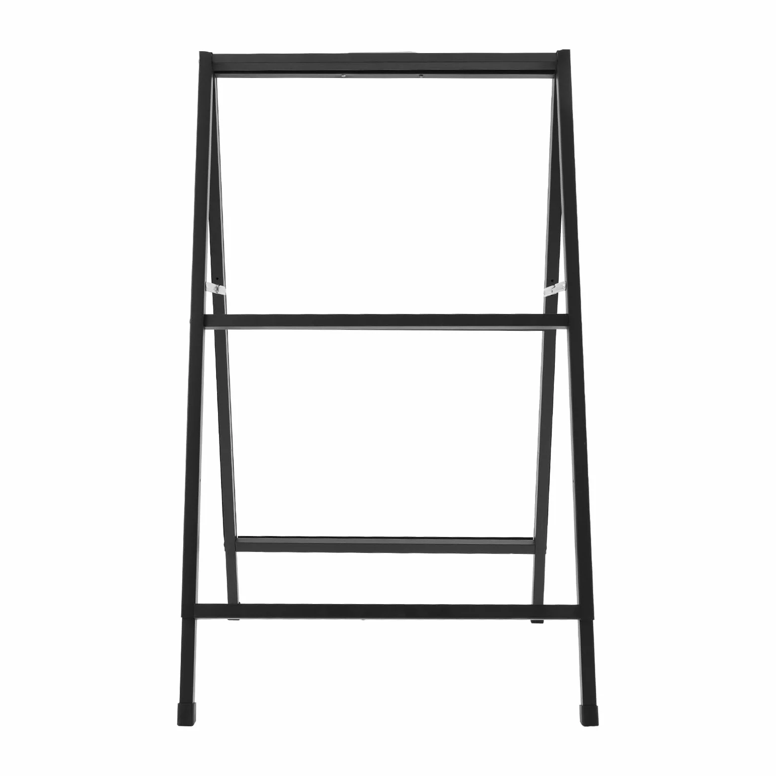 Tope de cliente, 4 unidades, soporte para carteles de doble cara y estable, expositor publicitario para publicidad, chapa de acero revestida (60 x 90 cm)
