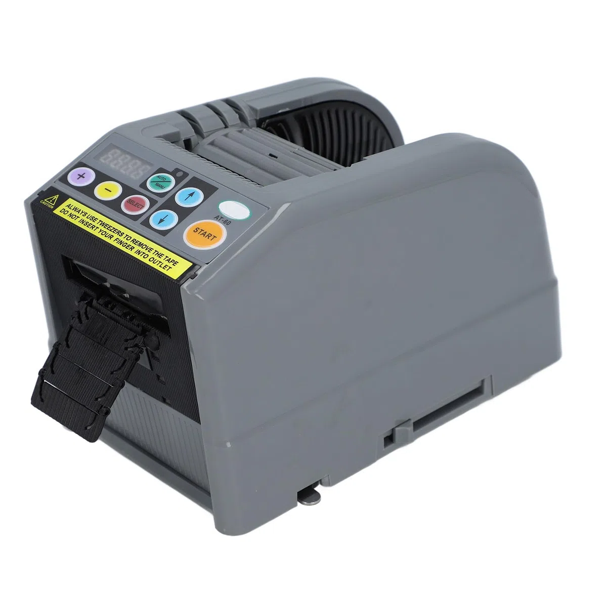 SEAFRONT Máquina de Corte de Cinta Automática Dispensador de Cinta Automática con Opciones Automáticas Manuales de 6-60 Mm de Ancho 5-999 Mm Longitud (EU enchufe 220-240V)