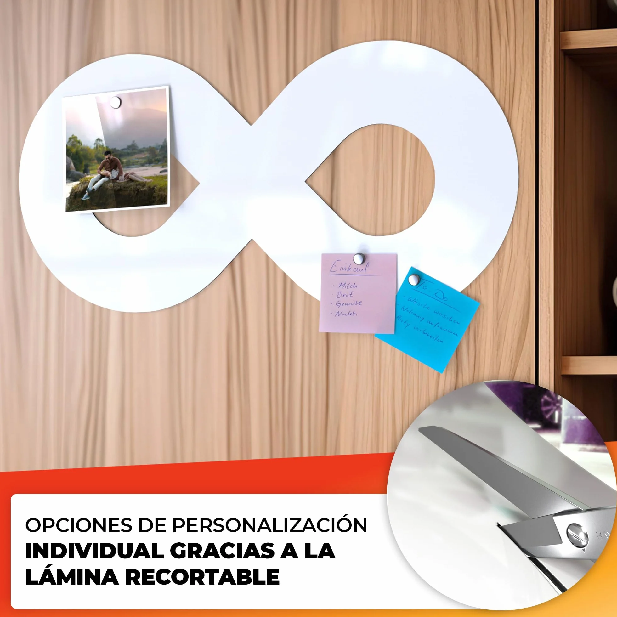 Folio pizarra blanca 90x120cm - folio magnético 3M autoadhesivo - folio pizarra magnética - práctico folio ferro blanco - folio pizarra blanca incl. 4 rotuladores, borrador grande y 8 chinchetas