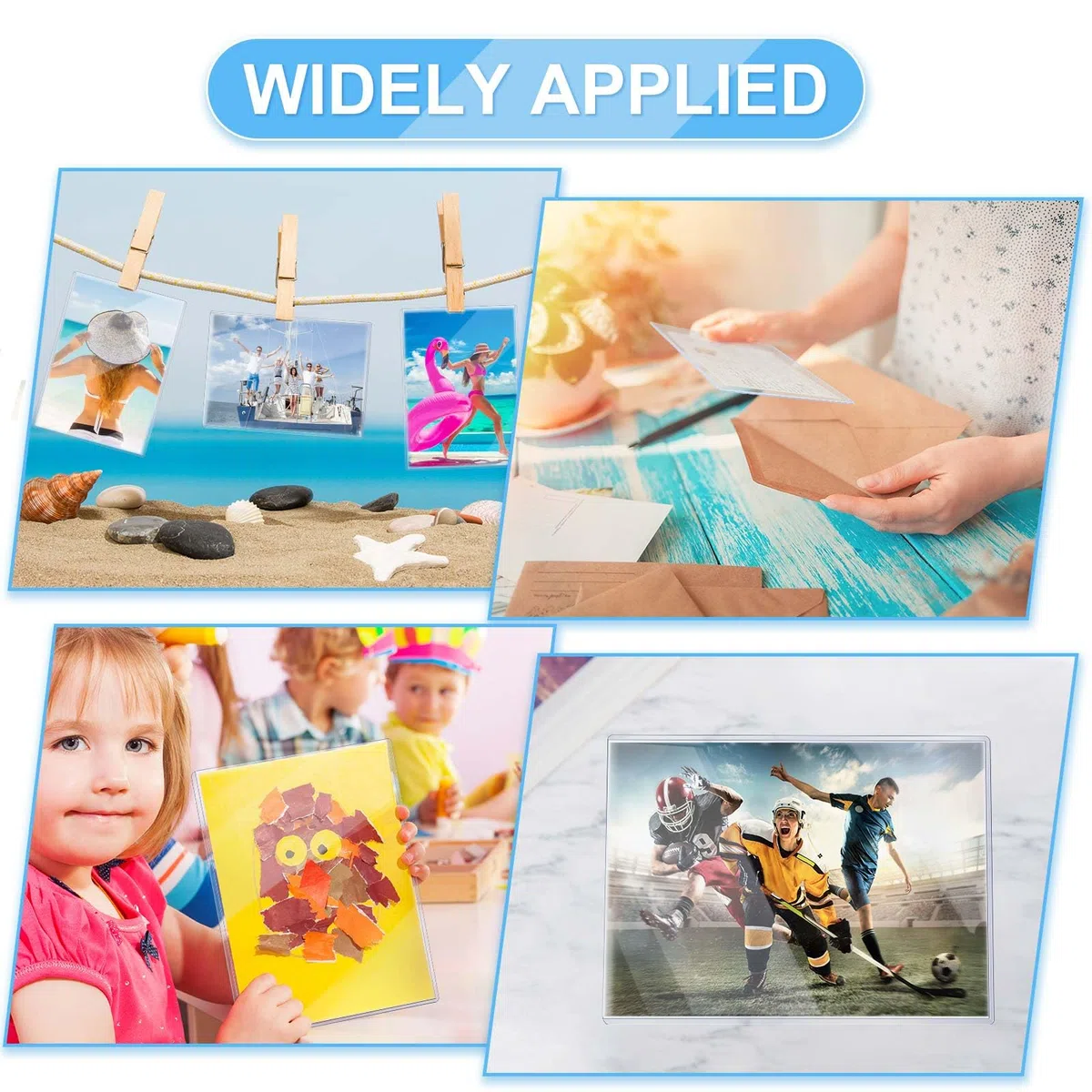 Teling 150 fundas rígidas de plástico duro para tarjetas de fotos de 5 x 7 pulgadas, protector de tarjetas de fotos, fundas de plástico transparente para fotos, álbumes, tarjetas de ídolos