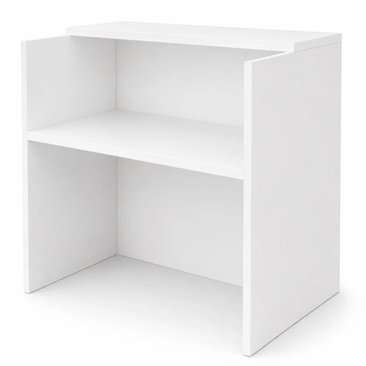 Mostrador Compact de Recepción para Oficina - Blanco 100cm