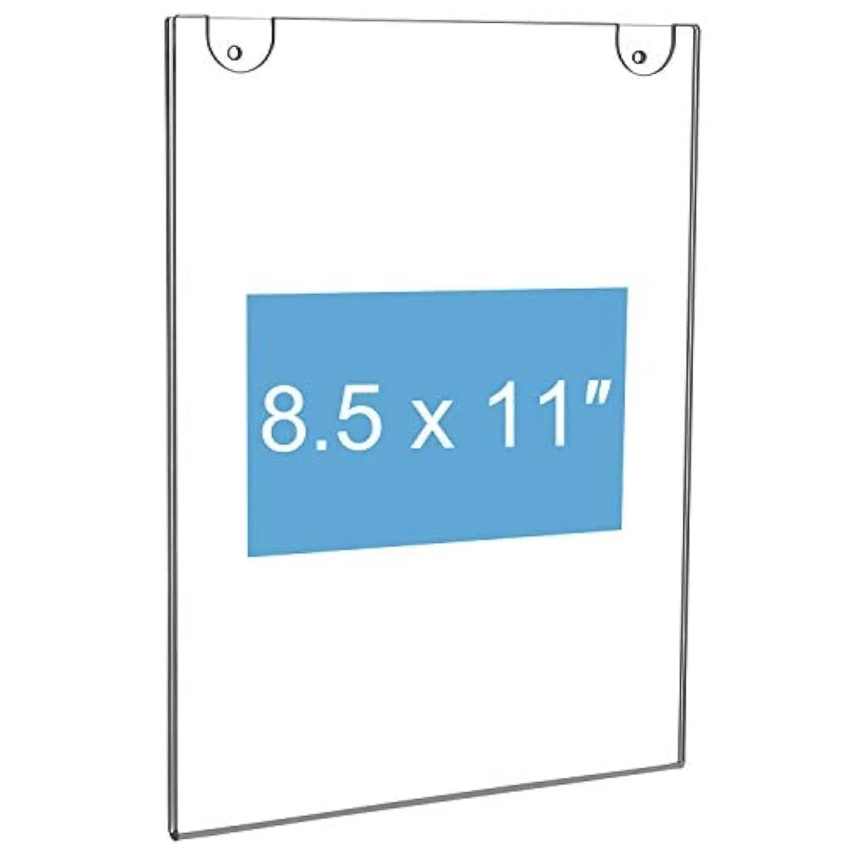 NIUBEE Paquete de 20 soportes acrílicos de pared de 8.5 x 11 pulgadas con cinta 3M y tornillos de montaje, vertical