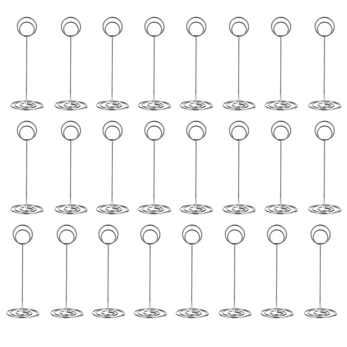 Paquete de 24 soportes para números de mesa de 8.75 pulgadas, soporte simple para tarjetas de mesa, delicado soporte para tarjetas de nombre de mesa, soporte reutilizable para notas de mesa para