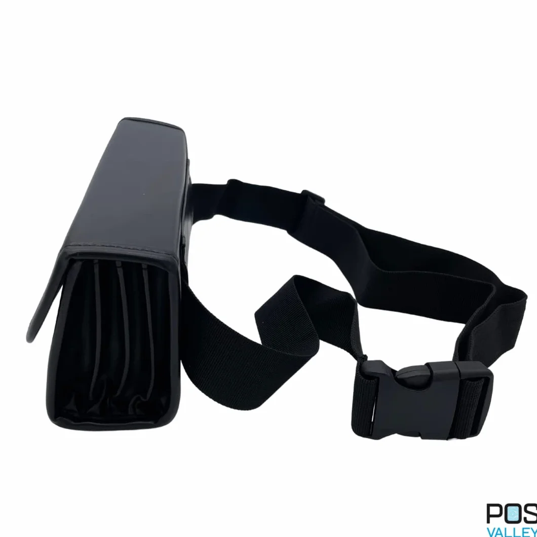 Bolso de Camarero Profesional, Monedero de Camarero, Incl. Cambiador de Monedas para Euros y cinturón de Transporte de 23x11x7cm, Negro