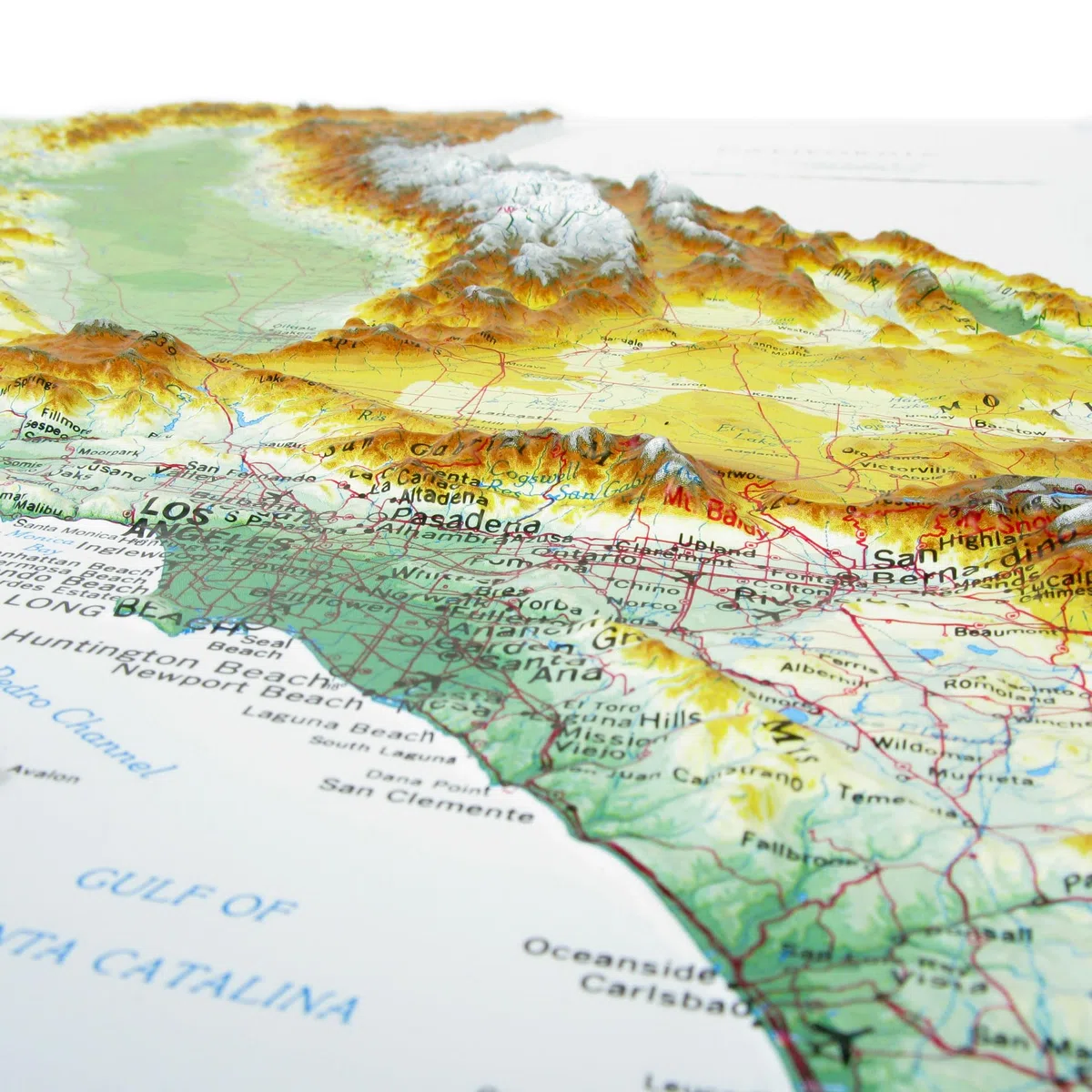 Hubbard Scientific Mapa 3D de California | Un verdadero mapa de alivio elevado - Puedes sentir el terreno | Mapa moldeado formado al vacío | 25 x 35 pulgadas | Topografía detallada