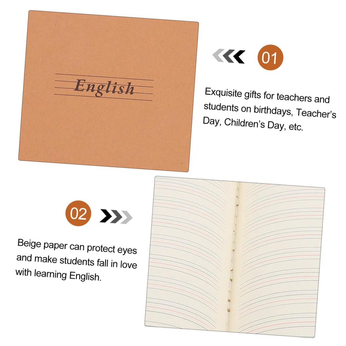 Cuadernos Decoracion 10piezas Papel para Ejercicios Alumno de Colegio | Libros de Práctica en Papel, Portátiles y Ligeros, Escritura Cómoda, para Niños y Estudiantes