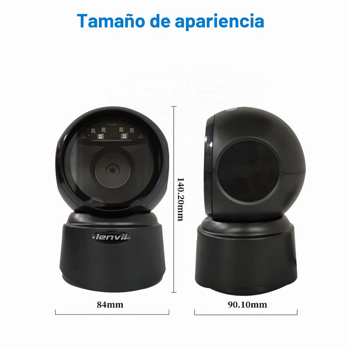 LENVII 1D 2D QR Escáner De Códigos De Barras De Escritorio Omnidireccional Lector De Código De Barras USB Barcode Scanner Manos Libres con Detección Automática Admite Escaneo de Pantalla para