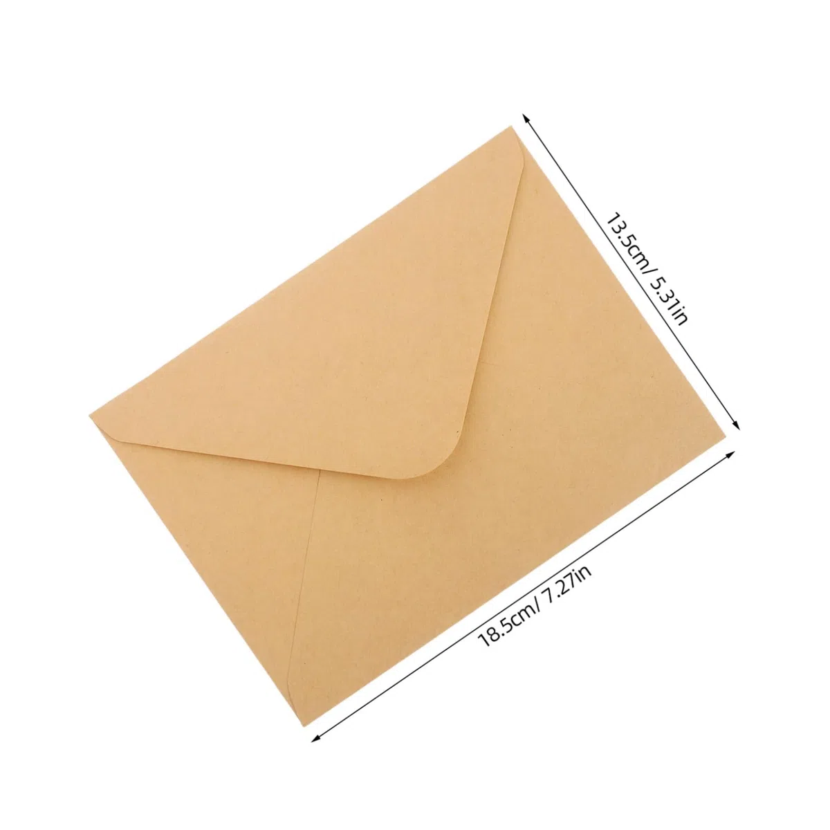Sobres de Papel Kraft Marrón 100 Unidades Solapa en V | Cierre Seguro, Resistente al Desgarro, Diseño Clásico, para Oficina y Cumpleaños