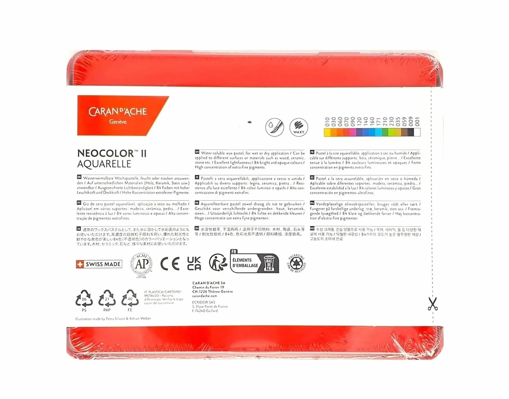 Caran d'Ache Neocolor II Lápices de cera acuarelables Lote de 15