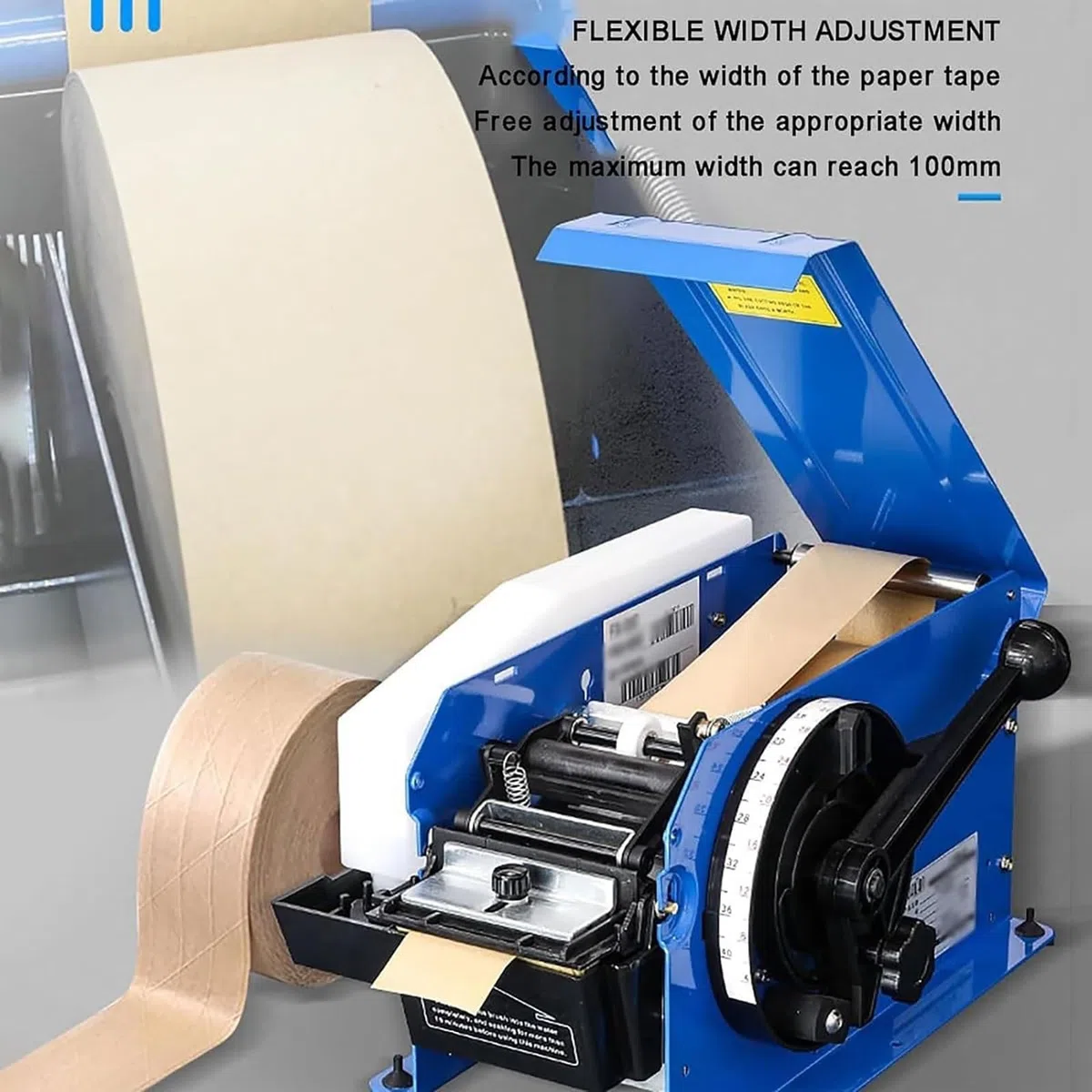 Máquina de cinta de papel de pegamento húmedo, dispensador manual semiautomático de cinta activado por agua para uso comercial y doméstico, ideal para almacén y envío urgente