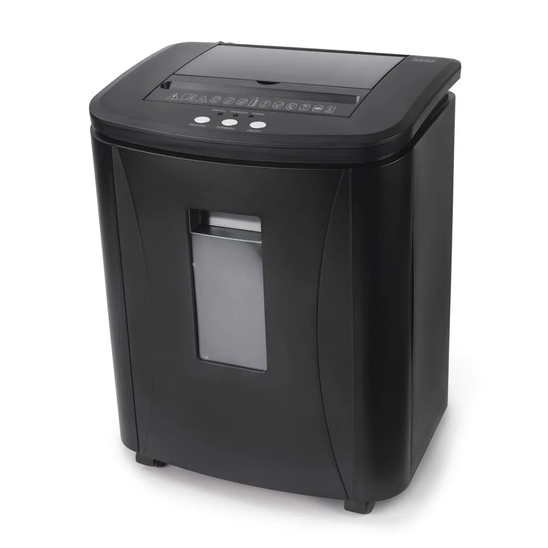 Hama |Trituradora de Papel con Nivel Seguridad E-3, P-4, T-4, 25L, Negro | Destructora papel, Dimensiones 37x 26x 52,3 cm, Max. Nivel ruido: 60 db, Max. Velocidad de corte: 2,2 m/min, PREMIUM AutoM120