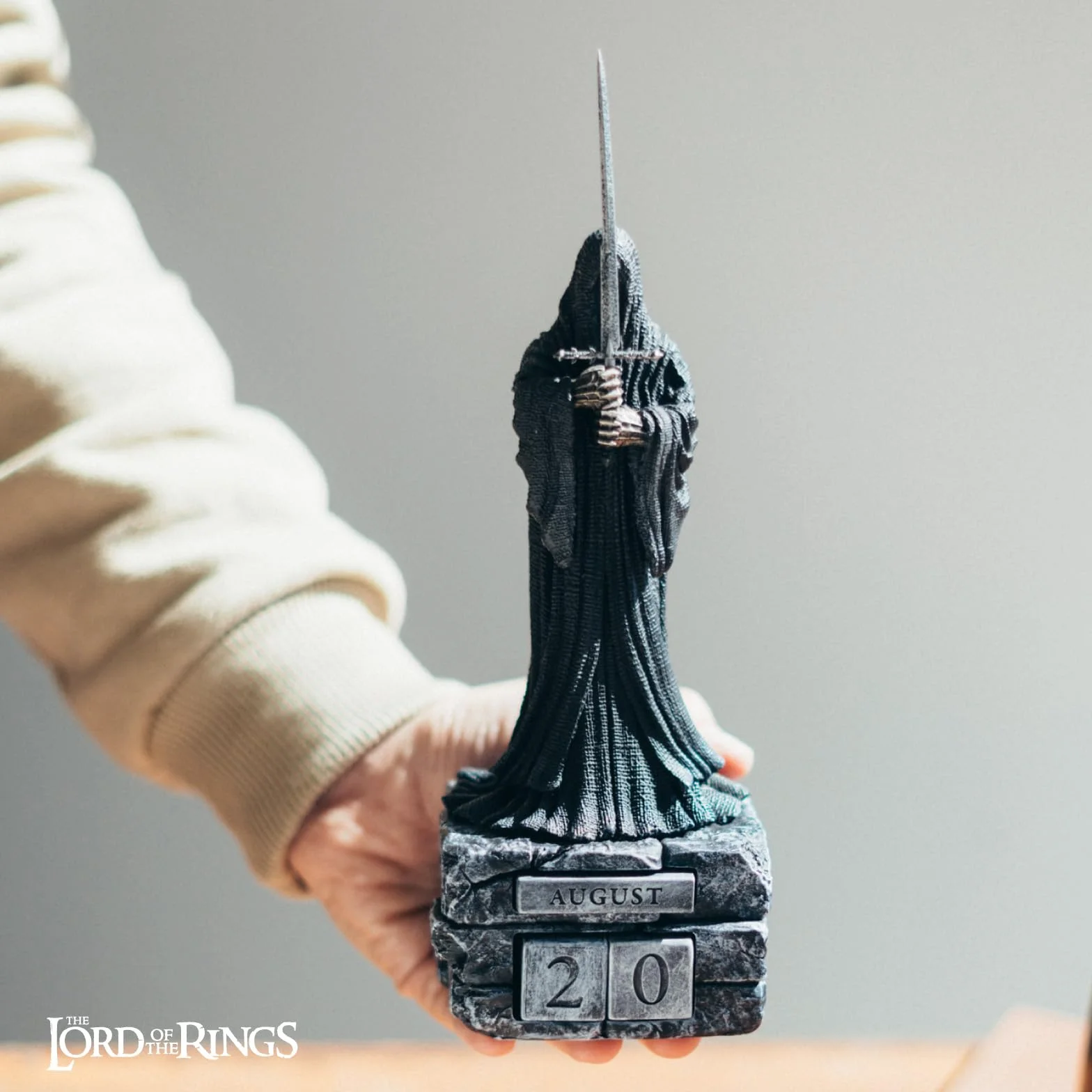 Calendario Perpetuo El Señor de los Anillos 3D - Figura Nazgûl para Decoracion Habitacion │ El Señor de los Anillos Regalos Merchandising (23x8,5cm)