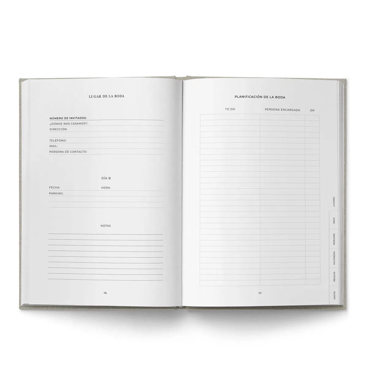 Agenda de Boda “Sí, Quiero” | Wedding Planner con 12 pestañas | Check-lists novia, novio, invitados, presupuesto y proveedores | Cronograma 12 meses | 184 pág. papel premium 120 g