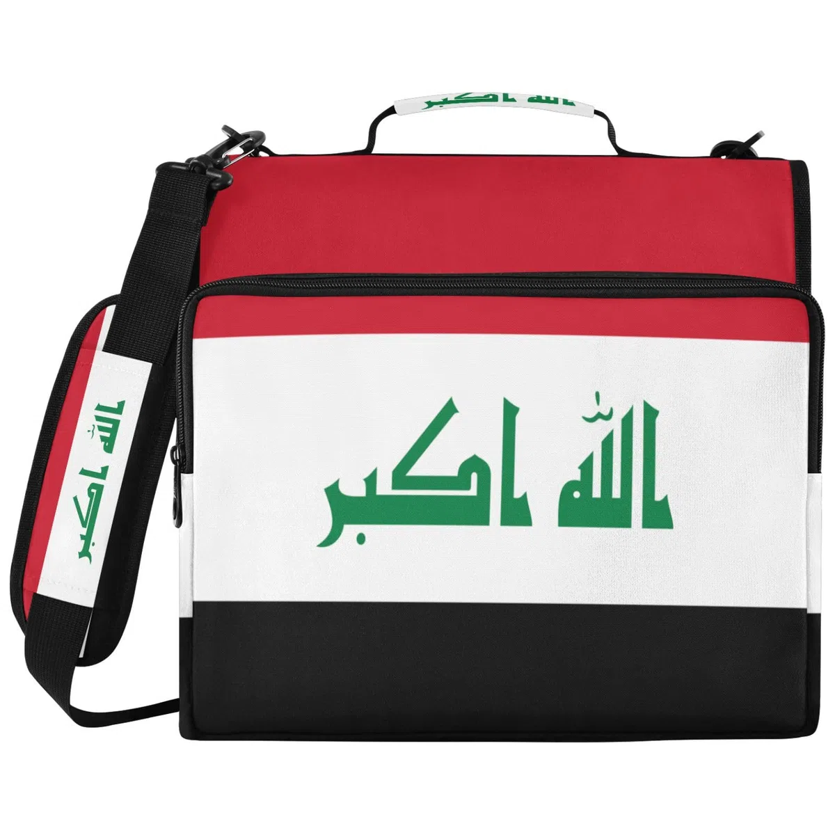 Bolsa de carpeta de 3 anillos con cremallera resistente al agua, organizador de portafolios impreso completo con anillos de 2 pulgadas, se adapta a laptop de 14 pulgadas para la escuela y la oficina