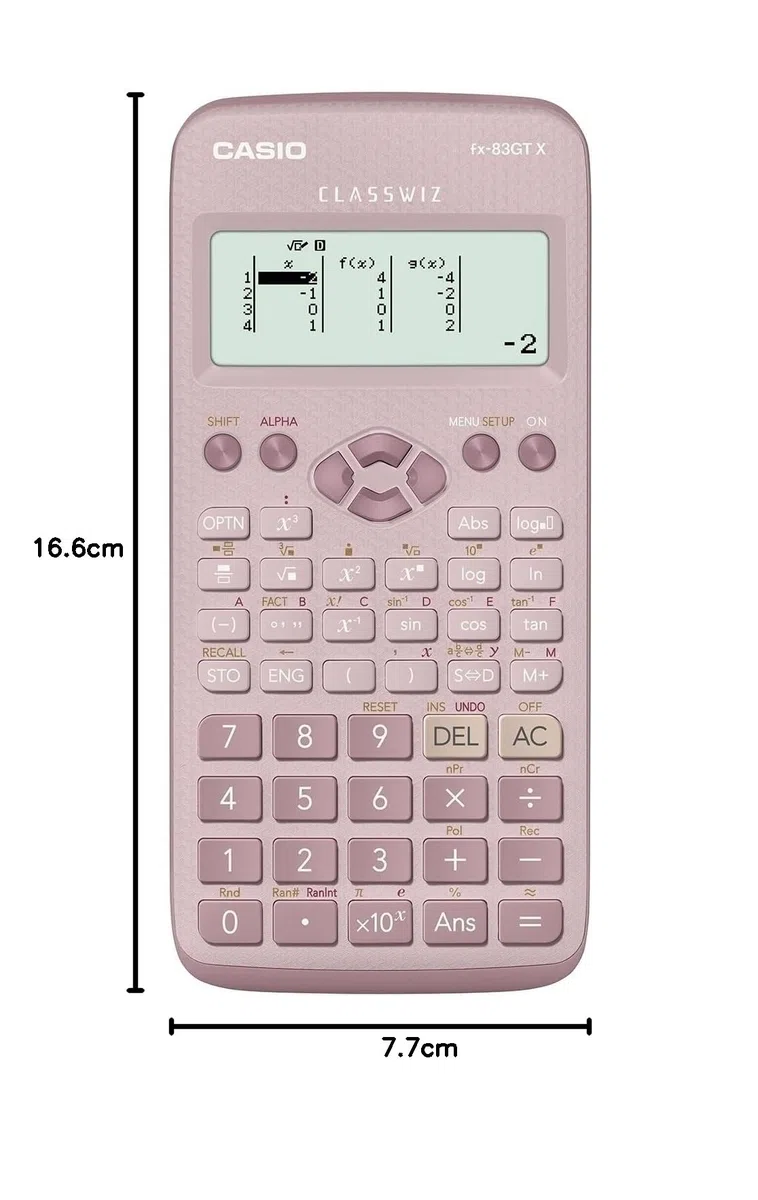 Casio FX-83GTX Calculadora científica Rosa