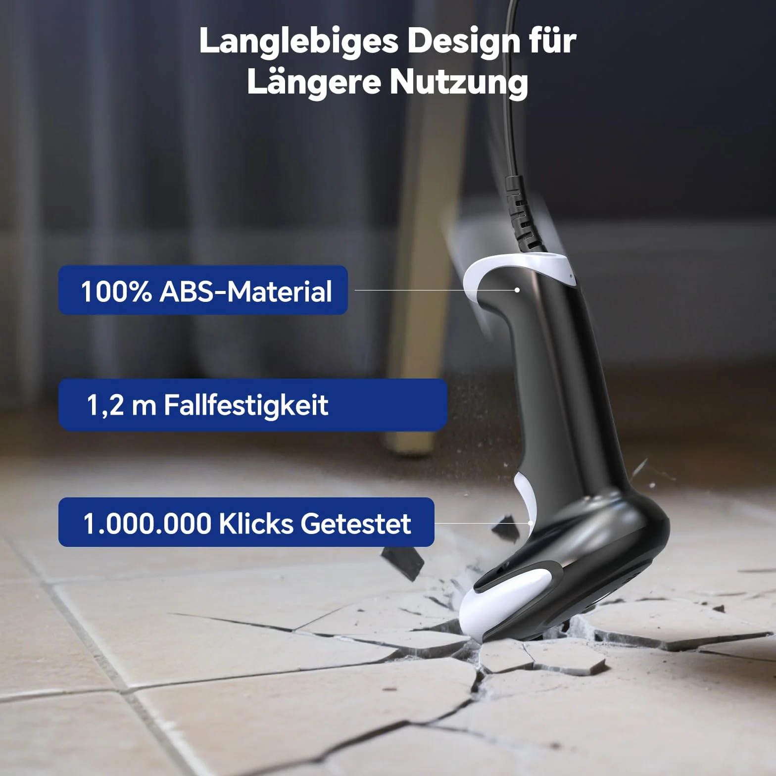 Eyoyo 2D Barcode Scanner, Lector de Códigos de Barras QR con Exploración de Pantalla, Escáner Cableado USB