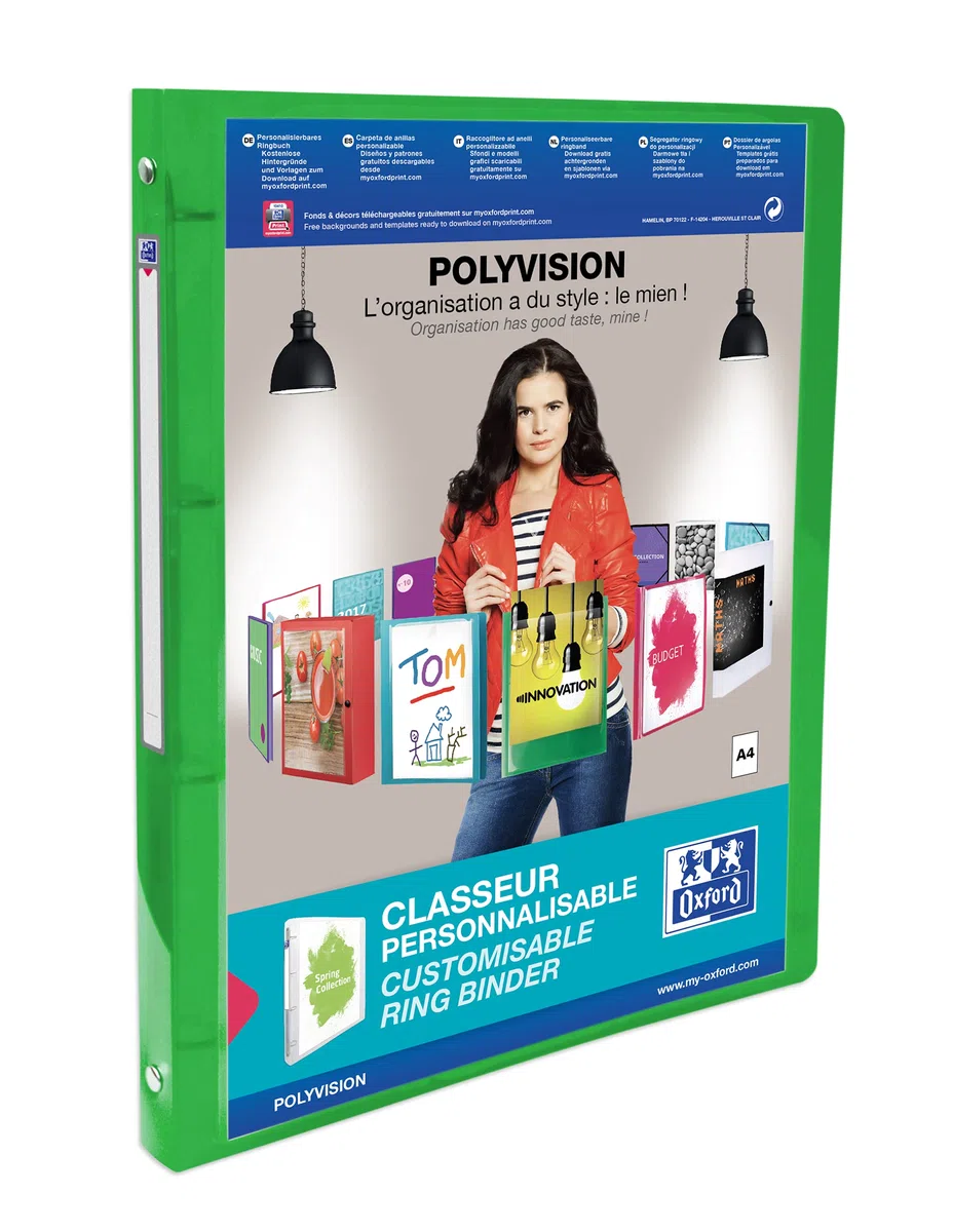 Elba Polyvision 100202273 959034-20 - Carpetas personalizables (12 unidades), colores surtidos y transparentes