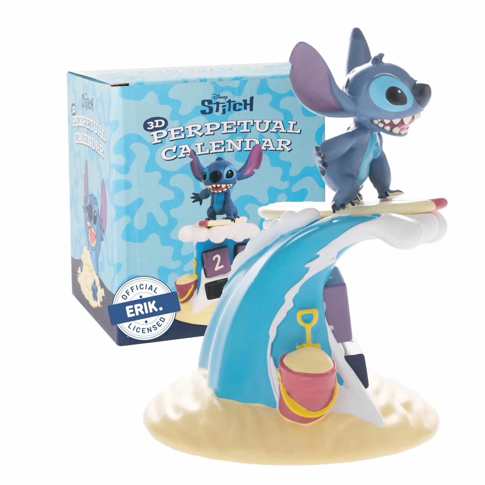 Calendario Perpetuo Stitch 3D - Figura Disney para Decoracion Habitacion Juvenil : Stitch Regalos │ Calendario sobremesa para niños - Merchandising Oficial