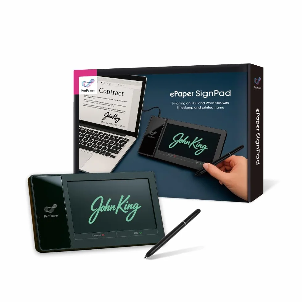 PenPower ePaper SignPad - Firma electrónica en MS Word, PDF, JPG y PNG con marca de tiempo