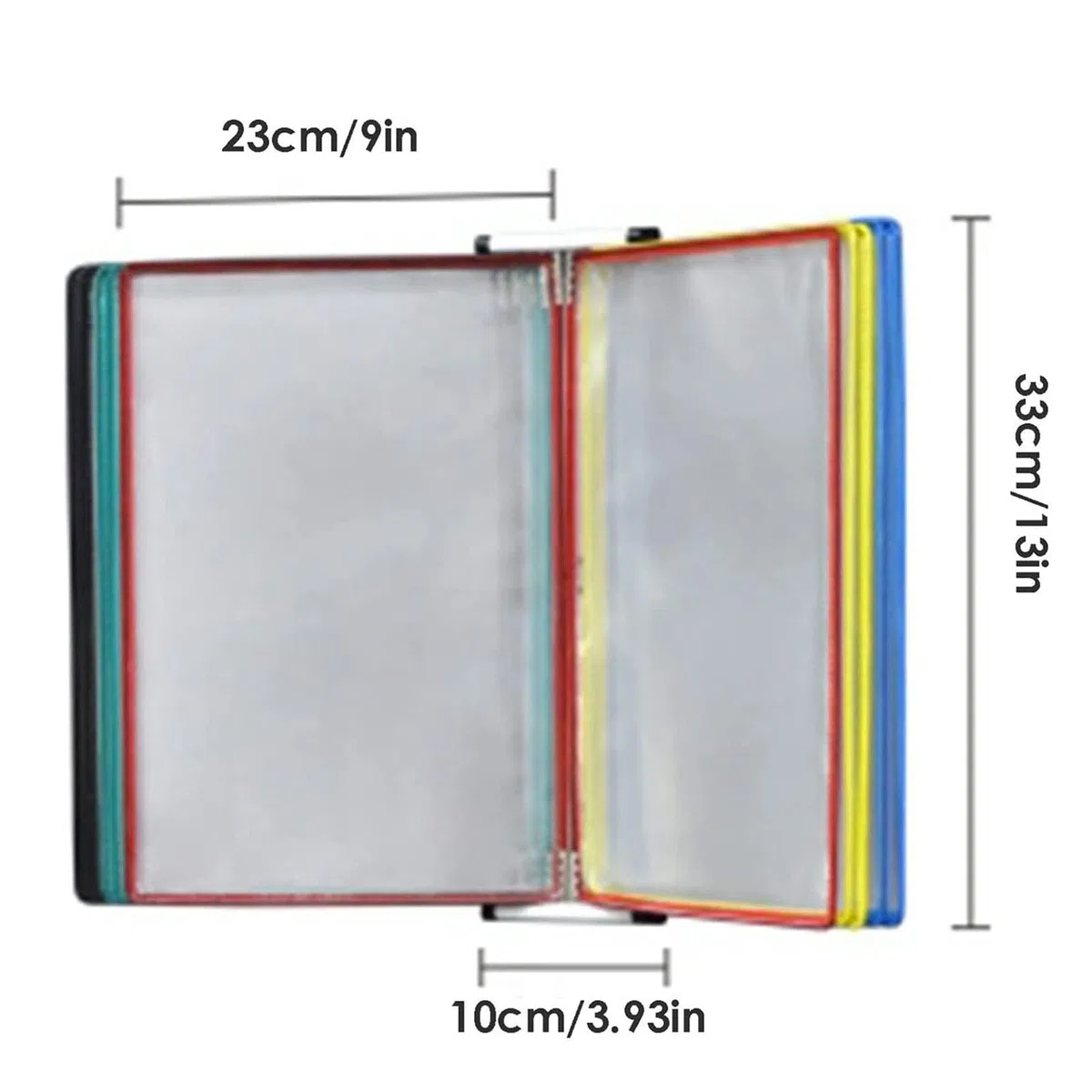 Portadocumentos de pared para A4, Organizador de archivos escritorio con 10 bolsillos exhibición, for almacenar y mostrar documentos A4