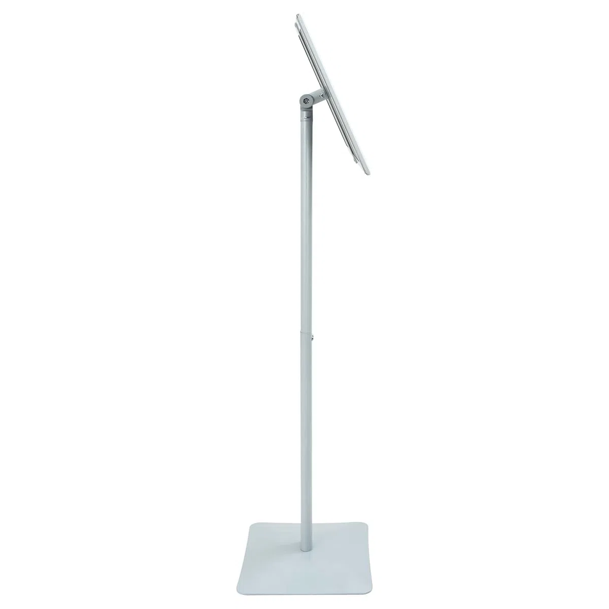 Soporte para carteles de pedestal A3 con soporte de pantalla ajustable y base de hierro fundido para publicidad, soporte giratorio de 360 grados para carteles para recepción y feria