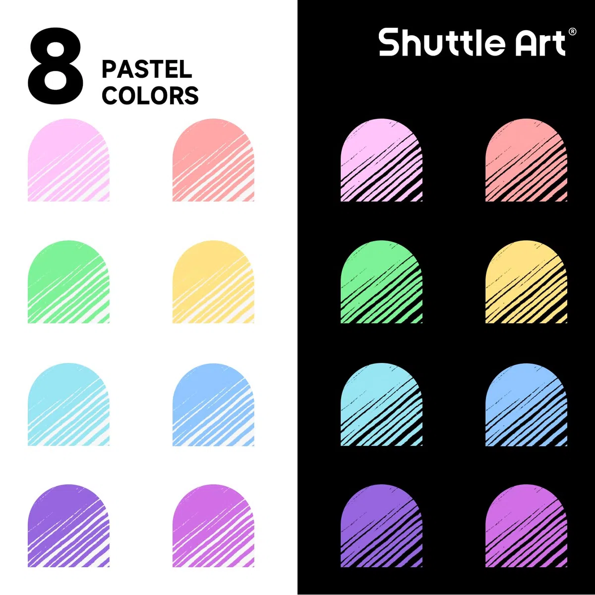 Shuttle Art Bolígrafos retráctiles de gel de colores, 0,5 mm, 8 colores, bolígrafos de tinta de gel, bolígrafos pastel, punta fina, secado rápido, bonitos bolígrafos para escribir, dibujar, diario