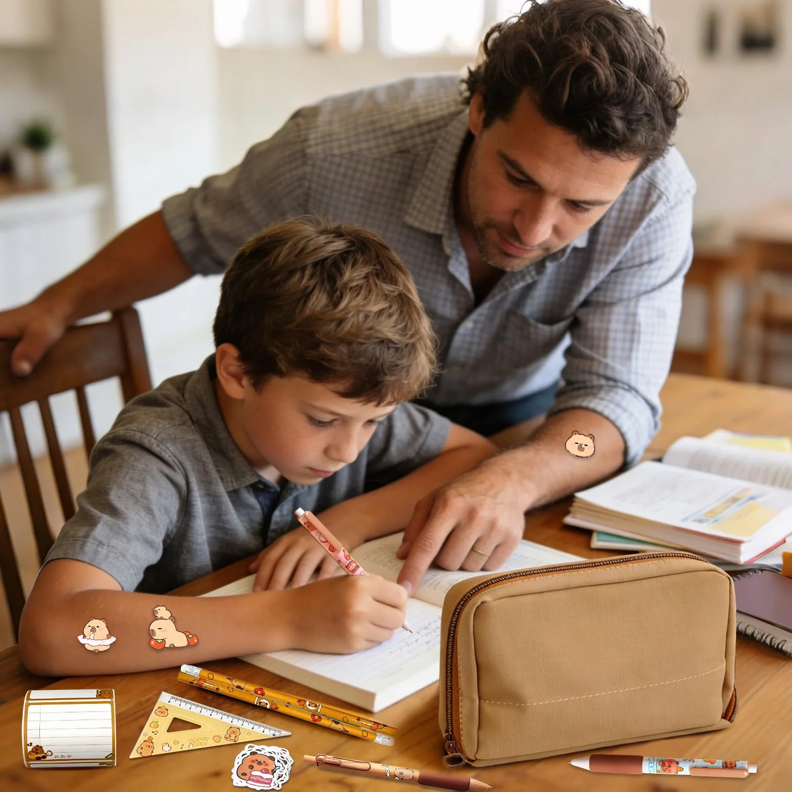 71 Piezas Kit De Capybara, Estuche Capibara, Capybara Estuches, Papelería Capibara, Regalo Para Niños Y Estudiantes Capybarapen Regalo Pegatinas Papeleria Para Escuela Oficina