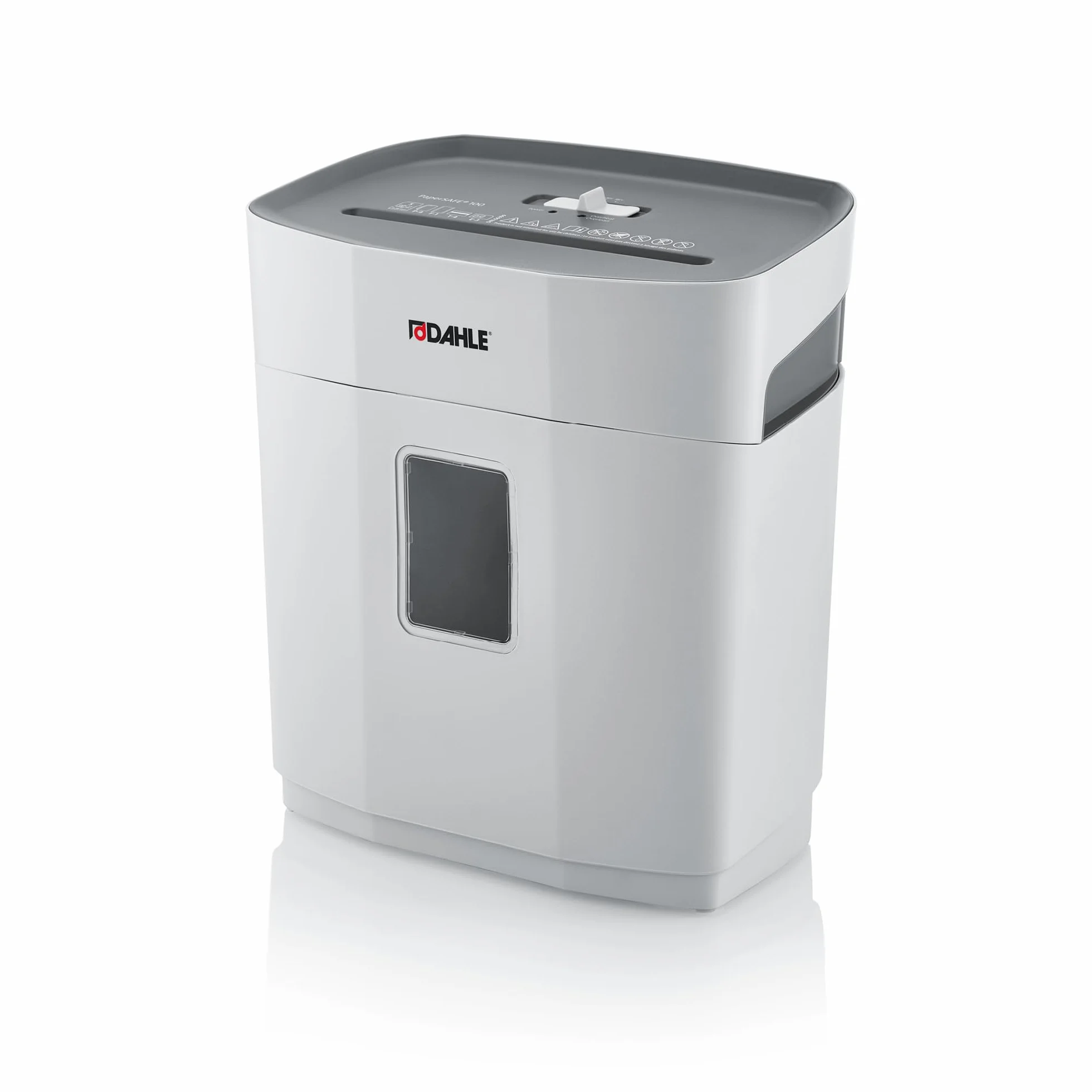 Dahle PaperSafe 140 - Destructora de papel (10 hojas nivel de seguridad P4, corte en partículas, sin aceite ni mantenimiento, 12 L), color gris