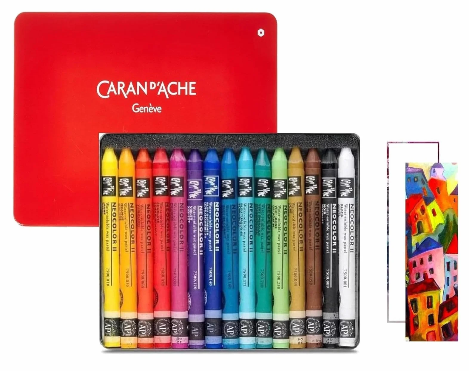 Caran d'Ache Neocolor II Lápices de cera acuarelables Lote de 15