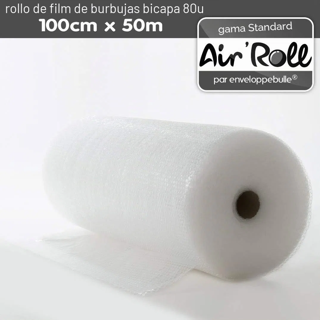 enveloppebulle - Rollo de plástico con burbujas (1 m x 50 m)
