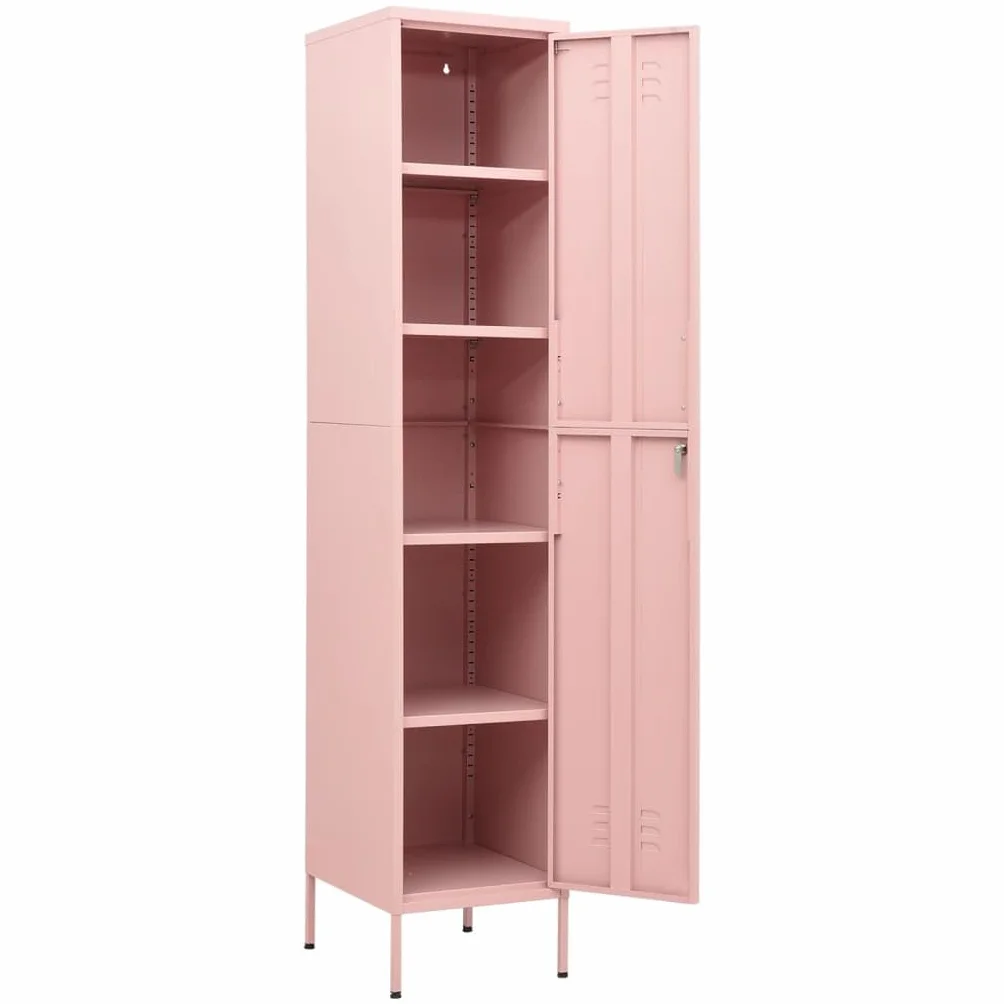 vidaXL Armadio Rosa 35x46x180 cm Acciaio