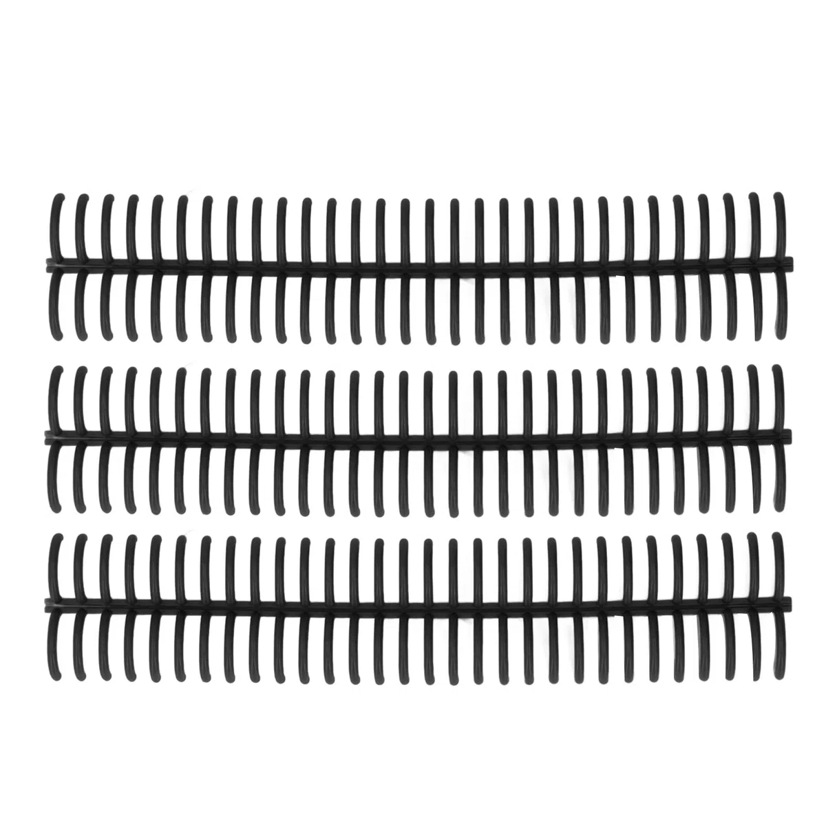 de Encuadernación de Hojas Sueltas, 10 Uds., 30 Agujeros, 22mm de Diámetro Interior, Bobinas de Encuadernación, Anillos de Encuadernación de Plástico Resistentes Al Desgaste(Negro)