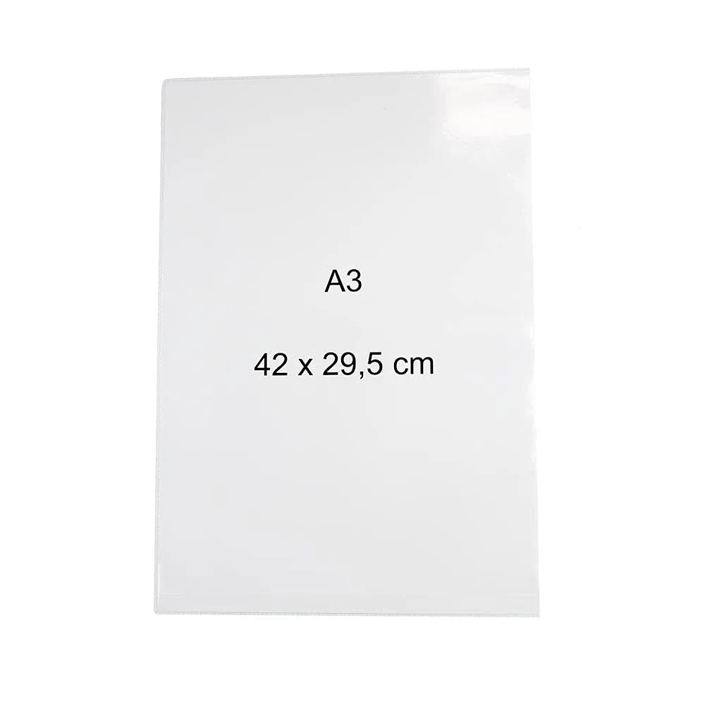 Lote de 5 fundas magnéticas transparentes tamaño A3, 42 x 29,7 cm
