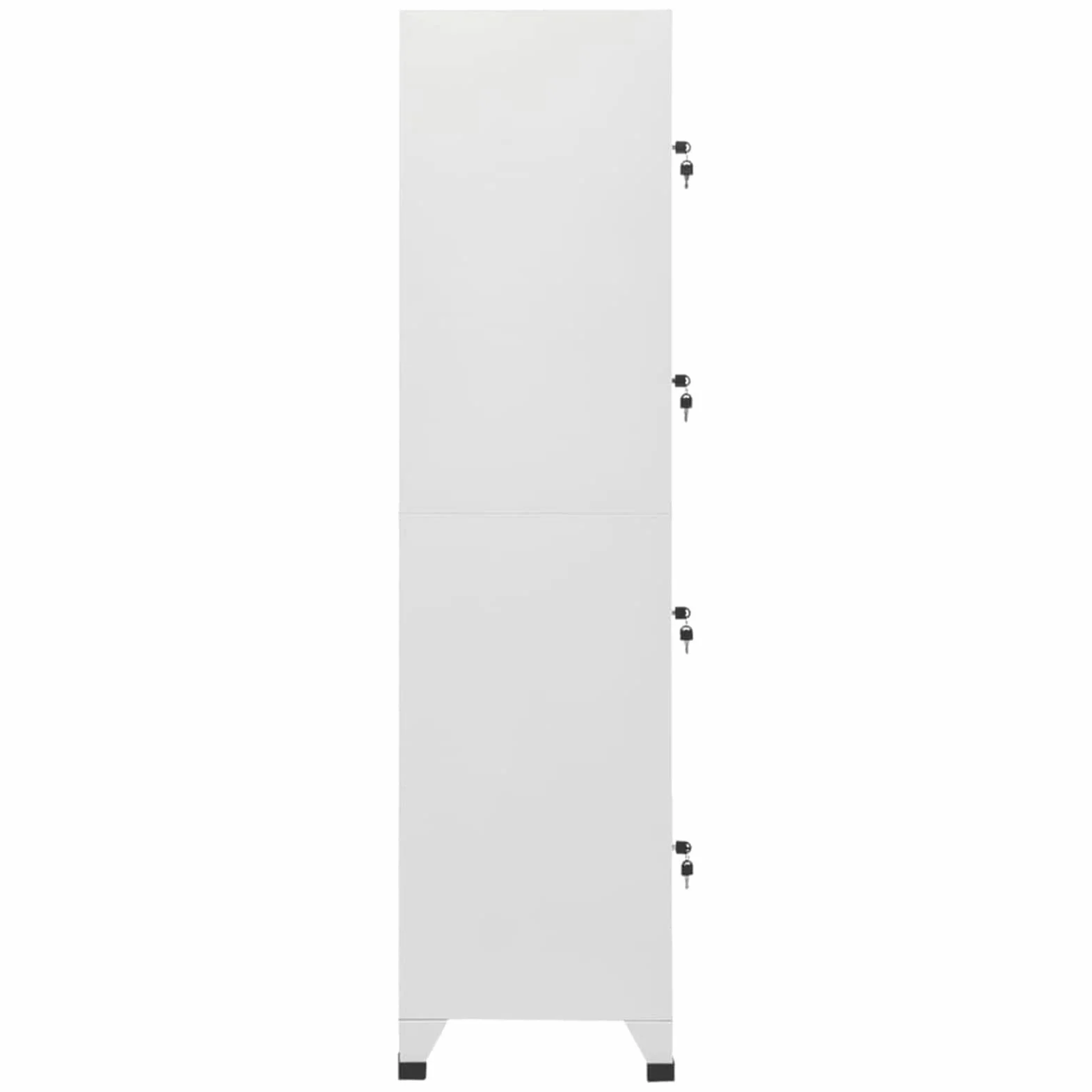 SECOLI Taquilla con cerradura 4 compartimentos 38x45x180 cm acero
