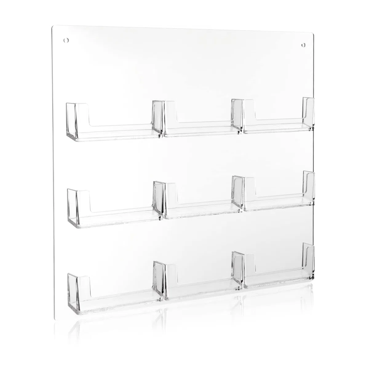 Soporte para tarjetas de visita con 9 compartimentos para montaje en pared