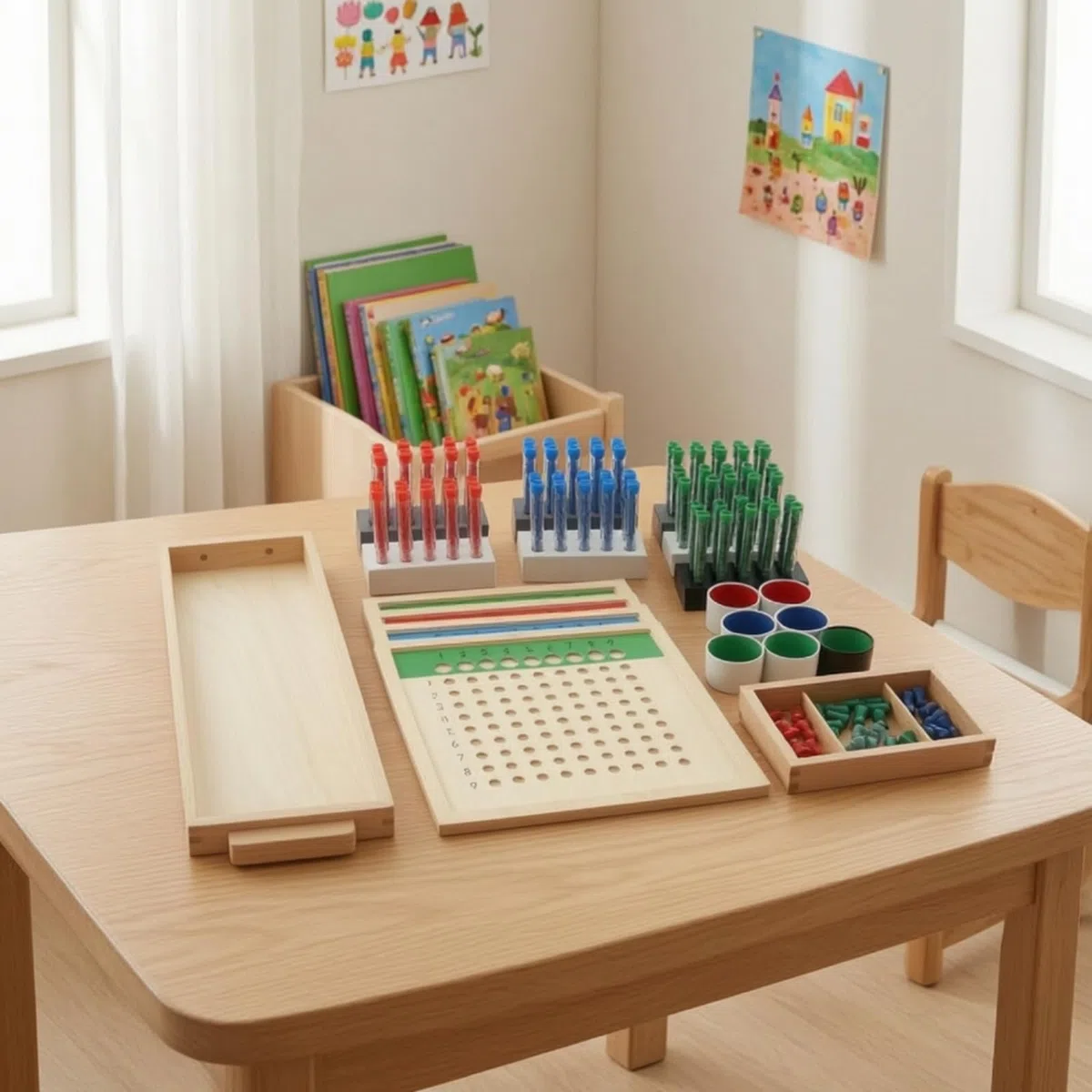 Tabla División Educativo Tabla Recuento Sensorial Material Didáctico para Educadores, Escuela en Casa