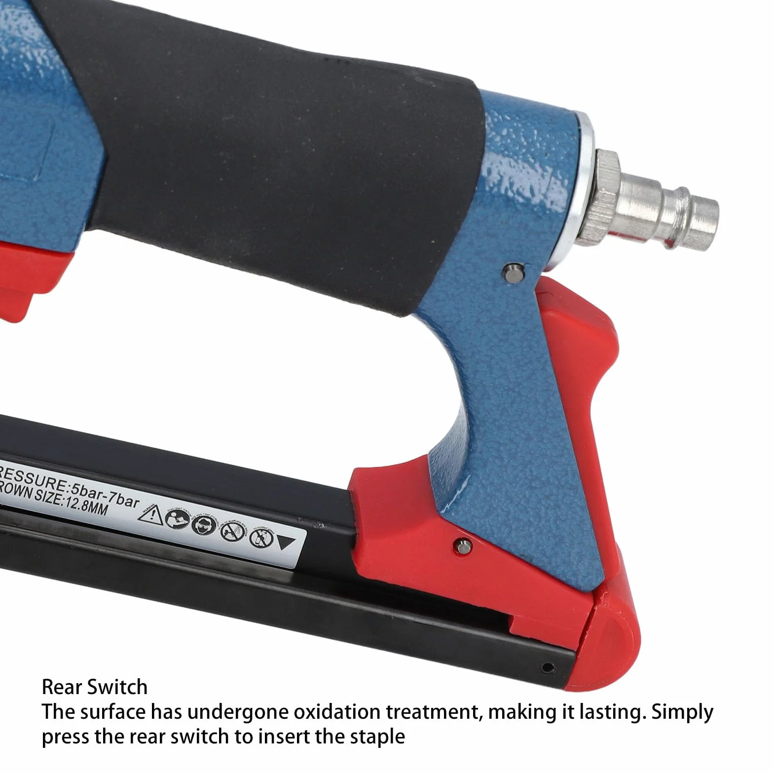 Grapadora Neumática Gunm, Grapadora de Calibre 21 Capacidad de Carga de Grapas de 1/4 A 5/8in 140 Grapadora Neumática para Carpintería, Tejados, Carpintería y Ebanistería