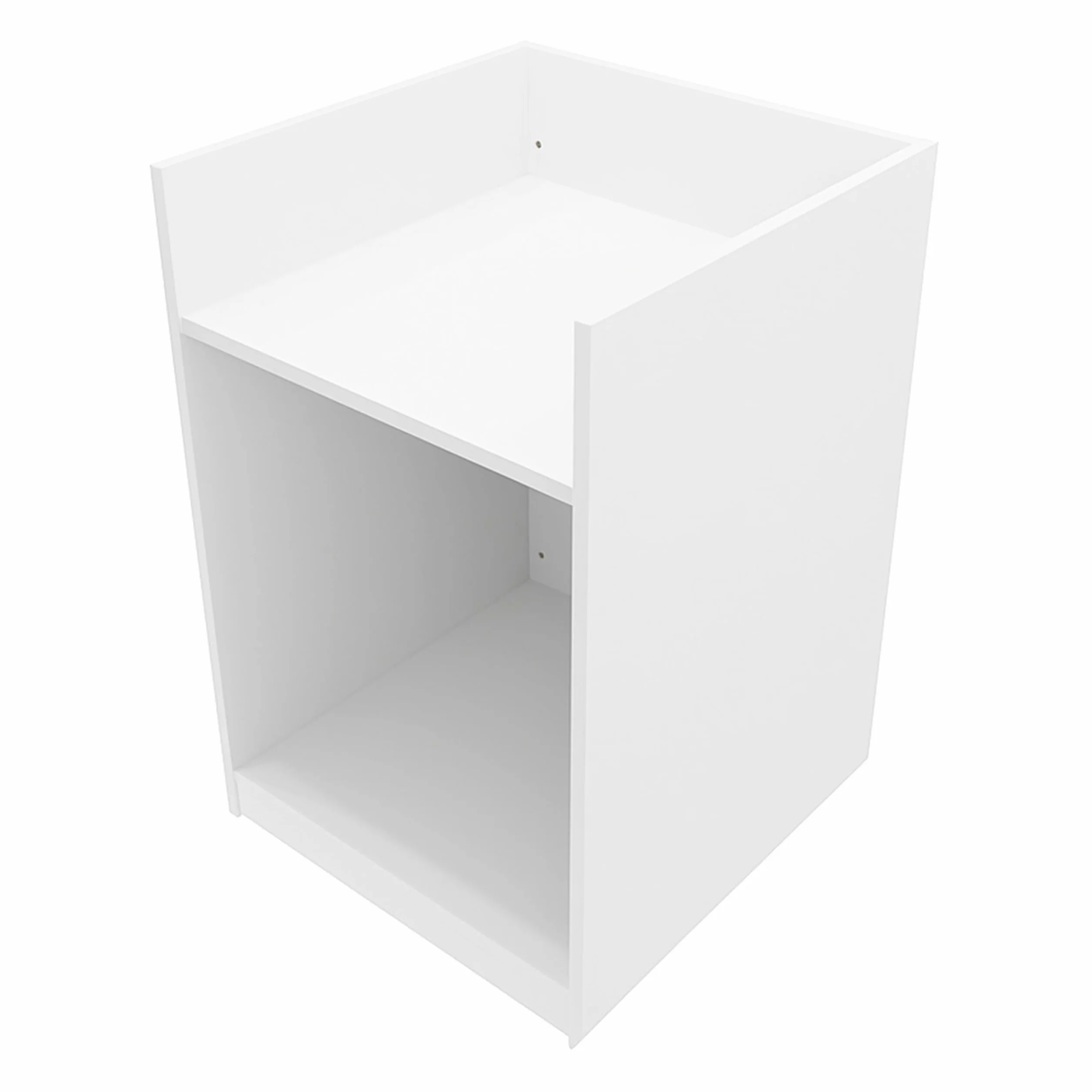 Mostrador para Caja Registradora MDF Blanco 60x60x90cm Modular Compacto 2 Estantes