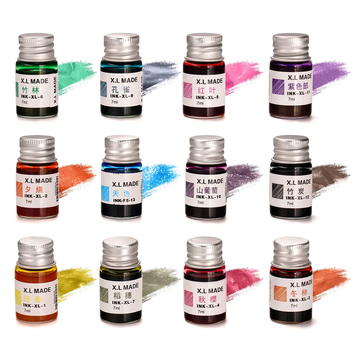 Juego de 12 Tintas Coloridas para Caligrafía, Dibujo y Escritura - Ideal para Regalar