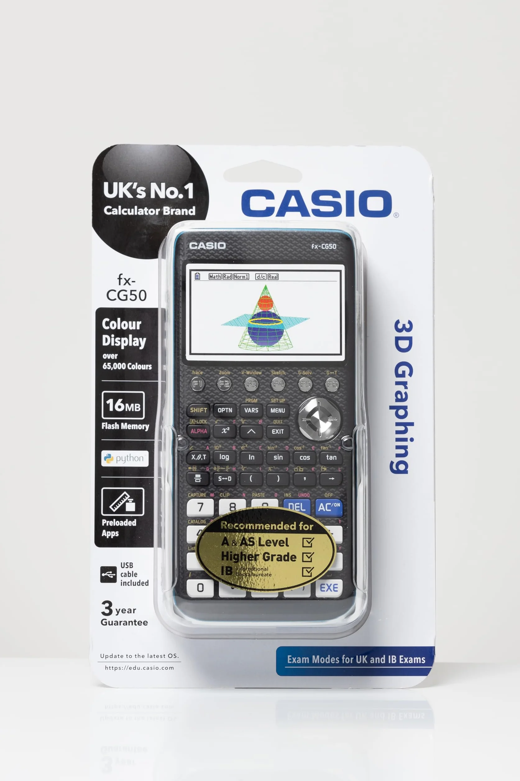 CASIO FX-CG50 Calculadora Gráfica (Versión Reino Unido)