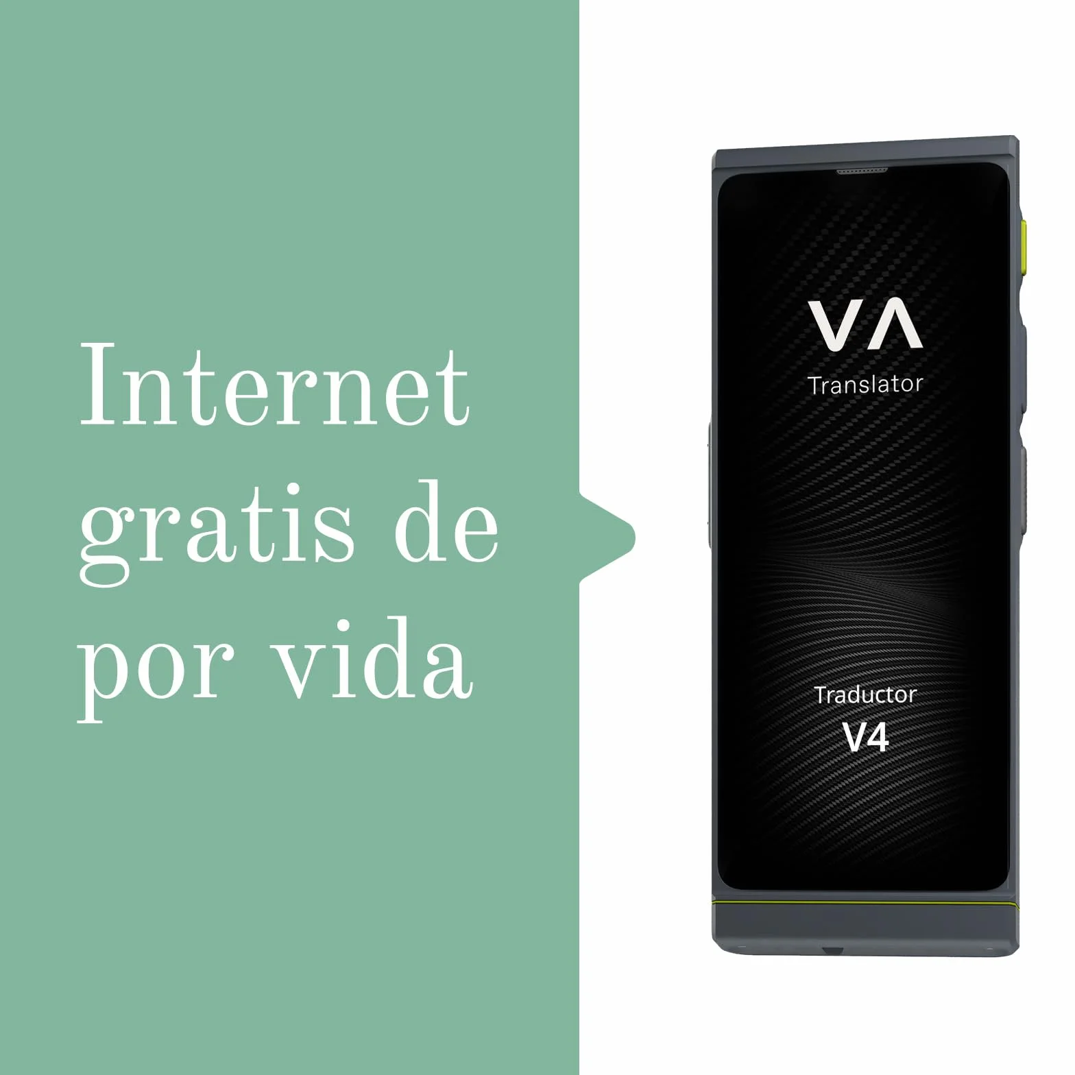 Vasco V4 Traductor | 113 idiomas |Traductor instantáneo de voz | Internet gratis de por vida para traducciones | Black Onyx